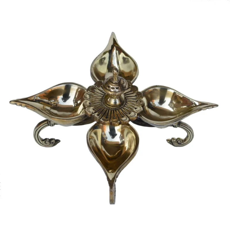 Brass Table Diya (Deepak), 5.6 inch