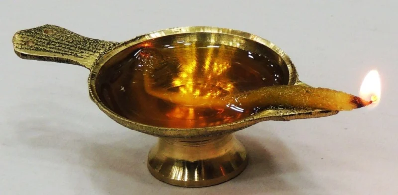 Brass Table Diya (Deepak), 0.8 inch (No. 0)