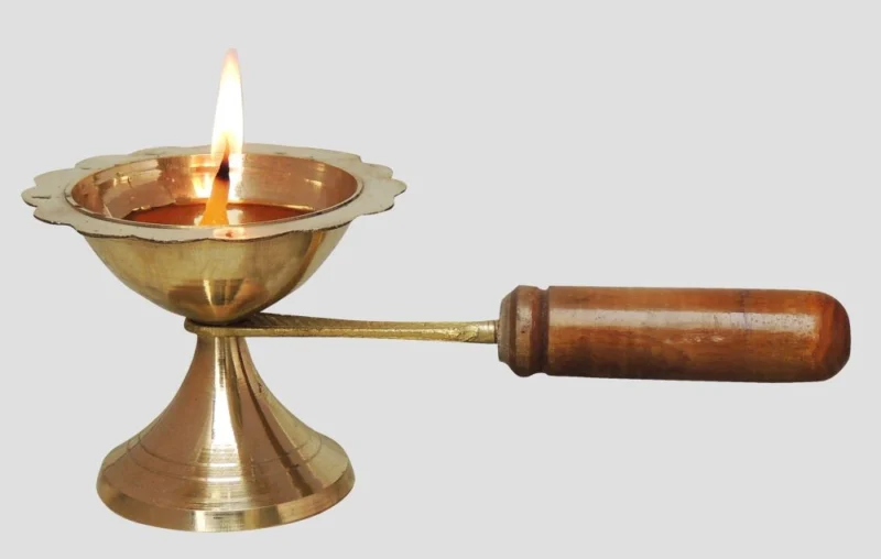 Brass Table Diya (Deepak), 2.3 inch