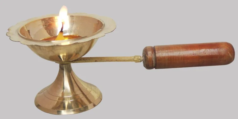 Brass Table Diya (Deepak), 2.6 inch