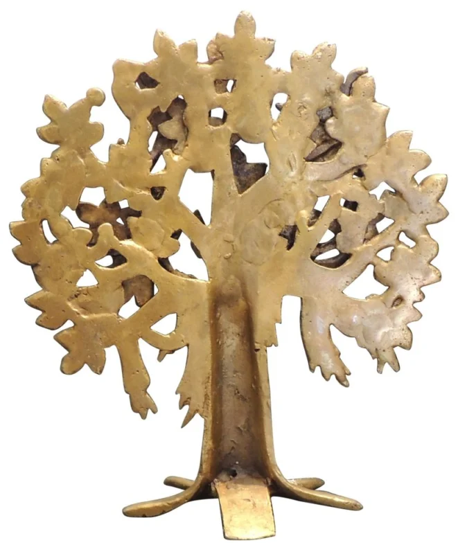 Brass Kalpavriksha Tree Showpiece, 9.5 inch, 1.75 kg