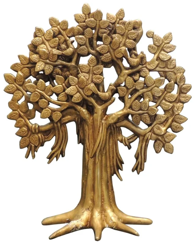 Brass Kalpavriksha Tree Showpiece, 9.5 inch, 1.75 kg