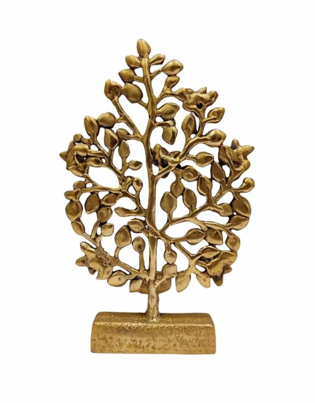 Brass Kalpavriksha Tree Showpiece, 9.5 inch, 790 g
