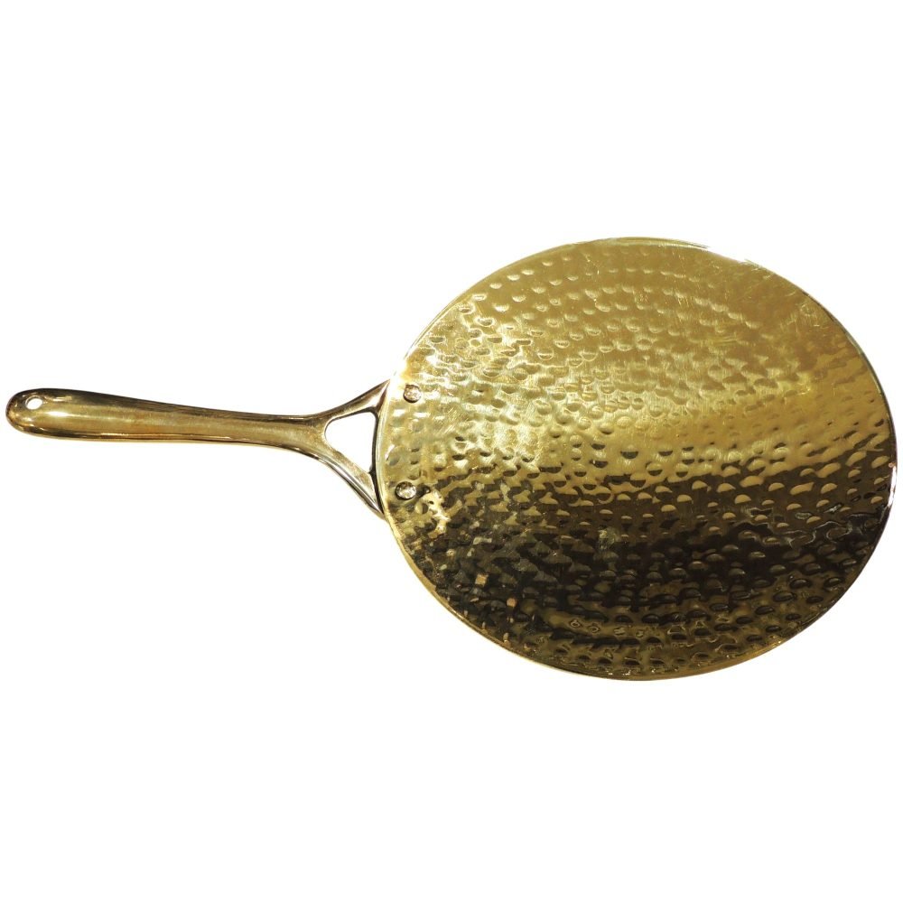 Brass Tawa (Roti Paratha Ayurvedic), 17.5 inch, brass, Vedikcraft Moradabad
