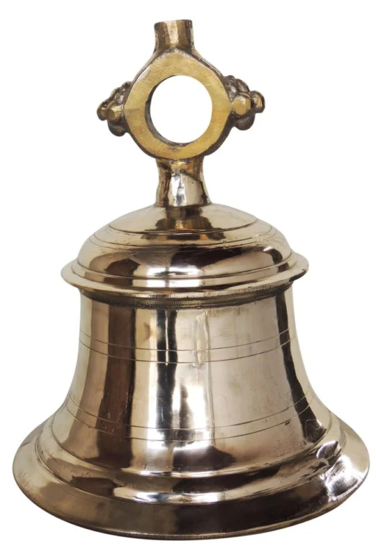 Brass Hanging Temple Bell (Ghanti), 14 inch