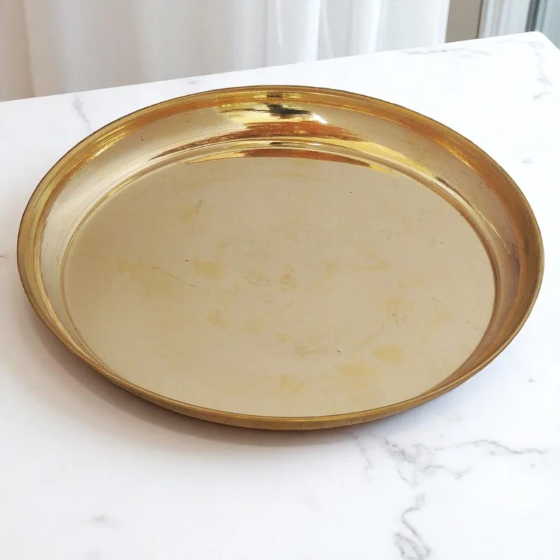 Brass Dinner Plate, 8 inch