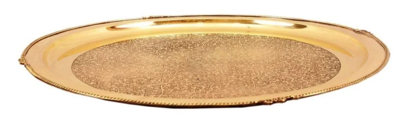 Brass Pooja Thali, 14.5 inch