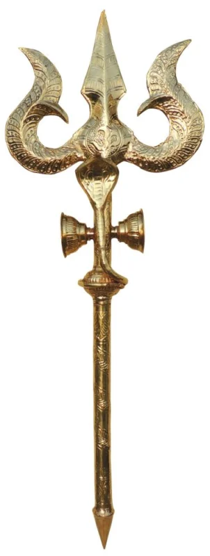 Brass Trishul for Pooja, 48 inch