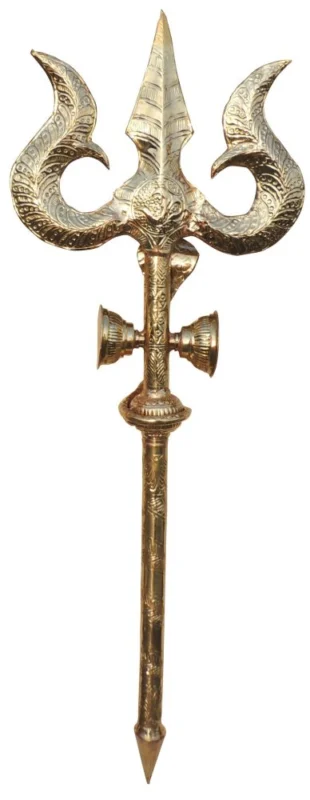 Brass Trishul for Pooja, 48 inch