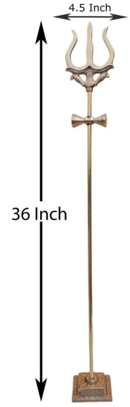Brass Trishul for Pooja, 36 inch