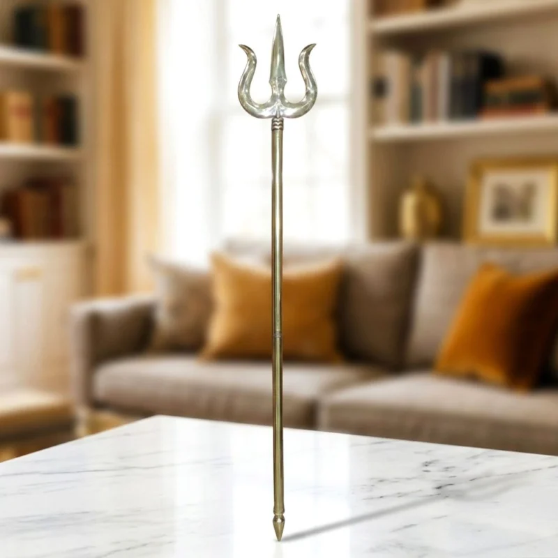 Brass Trishul for Pooja, 62.5 inch