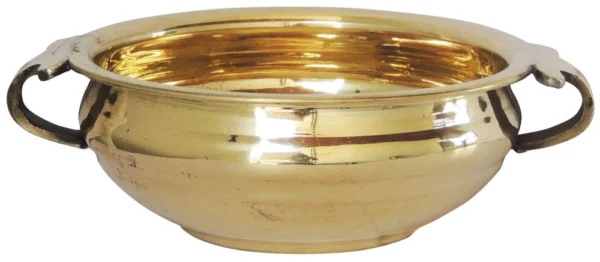Brass Urli Bowl for Floating Flowers (Diameter), 6.3 inch, brass, Vedikcraft Moradabad