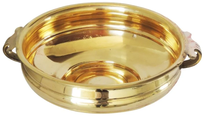 Brass Urli Bowl for Floating Flowers (Diameter), 12 inch (F594 E)