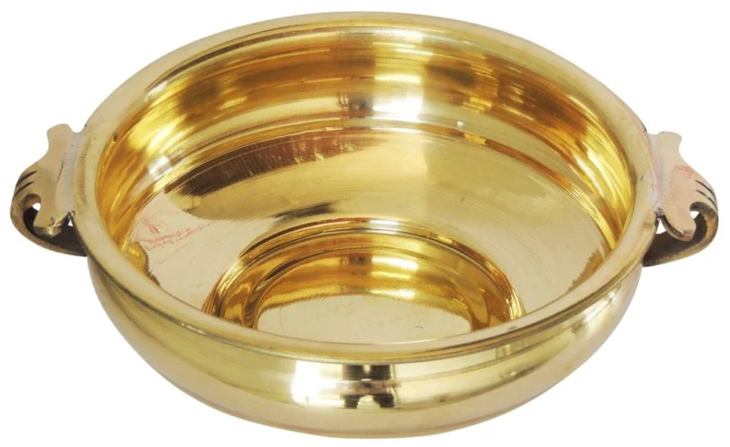 Brass Urli Bowl for Floating Flowers (Diameter), 8 inch (F594 C)