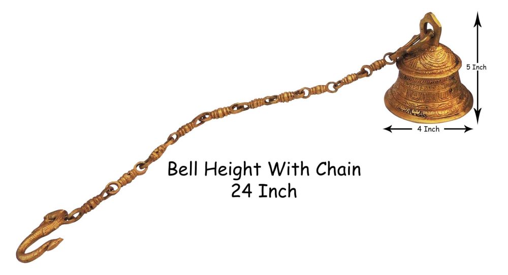 Brass Hanging Temple Bell (Ghanti), brass, Vedikcraft Moradabad