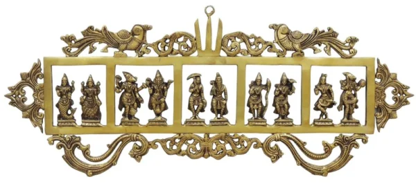 Brass Wall Hanging Decorative (Das Avatar), 29 inch, brass, Vedikcraft Moradabad