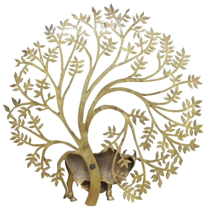 Brass Wall Hanging Tree (Kalpavriksha), 41.4 inch
