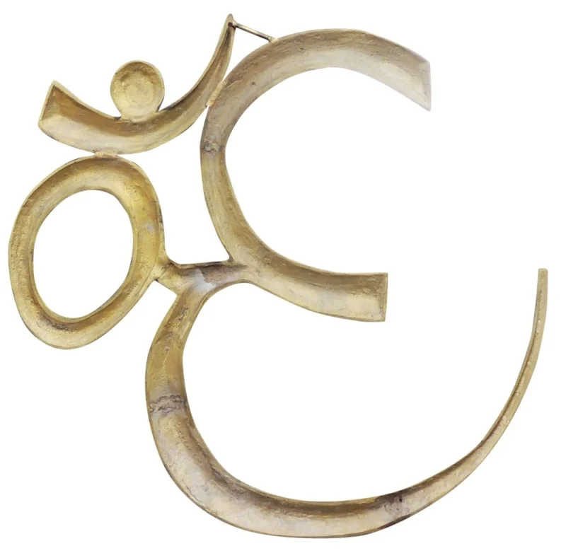 Brass Wall Hanging Om, 26 inch