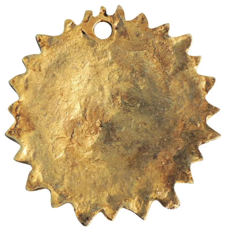 Brass Wall Hanging Sun, 3.6 inch