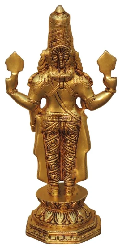 Tirupati Balaji Idol in Brass, Wall Hanging, 11.5 inch