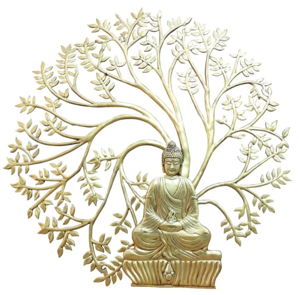 Brass Wall Hanging Tree (Buddha), 44 inch, brass, Vedikcraft Moradabad