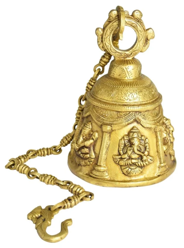 Brass Hanging Temple Bell (Ghanti), 31 inch