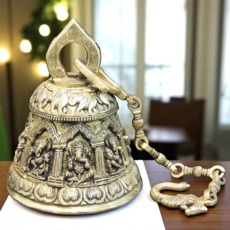 Brass Hanging Temple Bell (Ghanti), 15.28 kg