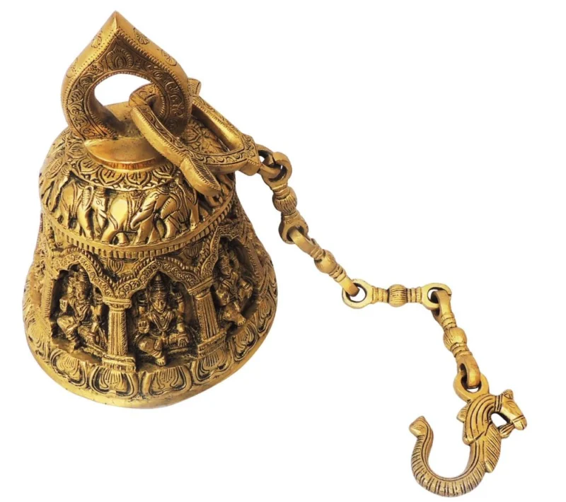 Brass Hanging Temple Bell (Ghanti), 12.5 inch, 15.66 kg