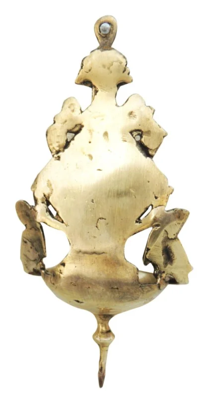 Brass Hanging Oil Lamp (Deepak) (Parrot), 8 inch