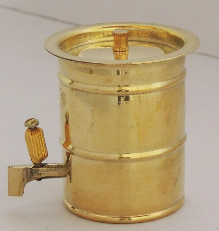 Brass Miniature Water Tank Drum, 2.5 inch