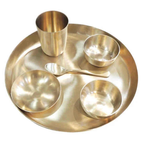 Bronze Dinner Set (Thali Set), 1.64 kg, Vedikcraft Moradabad