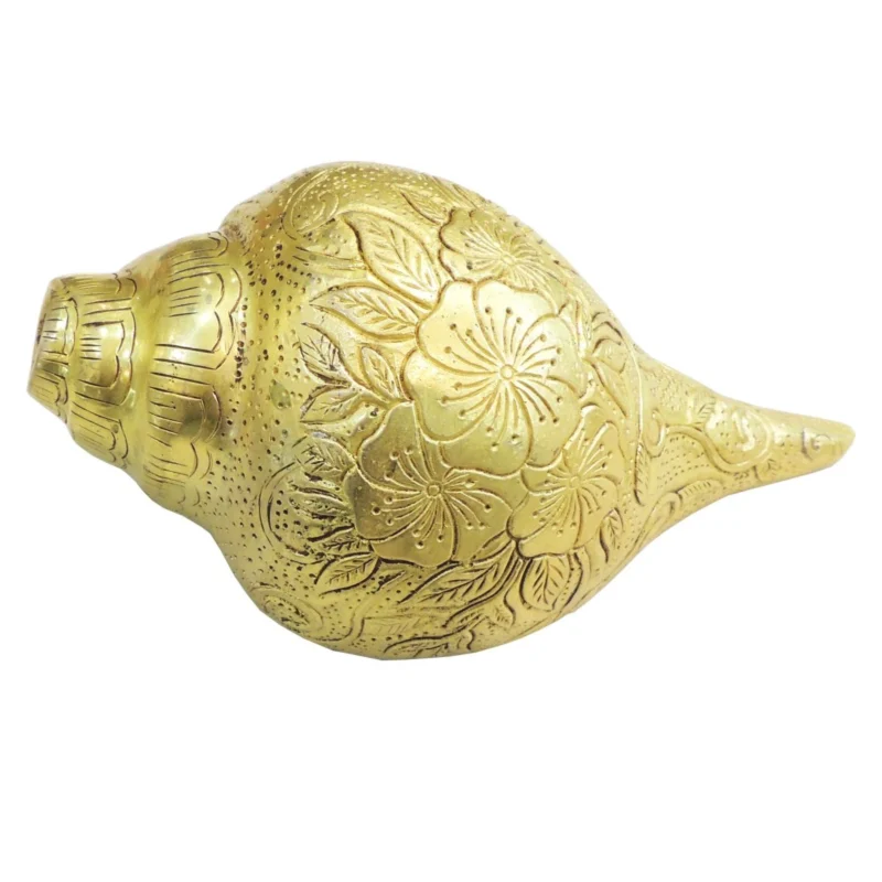 Brass Shankh for Pooja (Shell), 3 inch, 1.24 kg