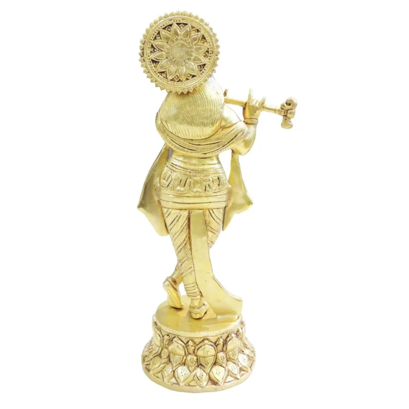 Krishna Ji with Flute Idol in Brass, 12 inch, 2.3 kg