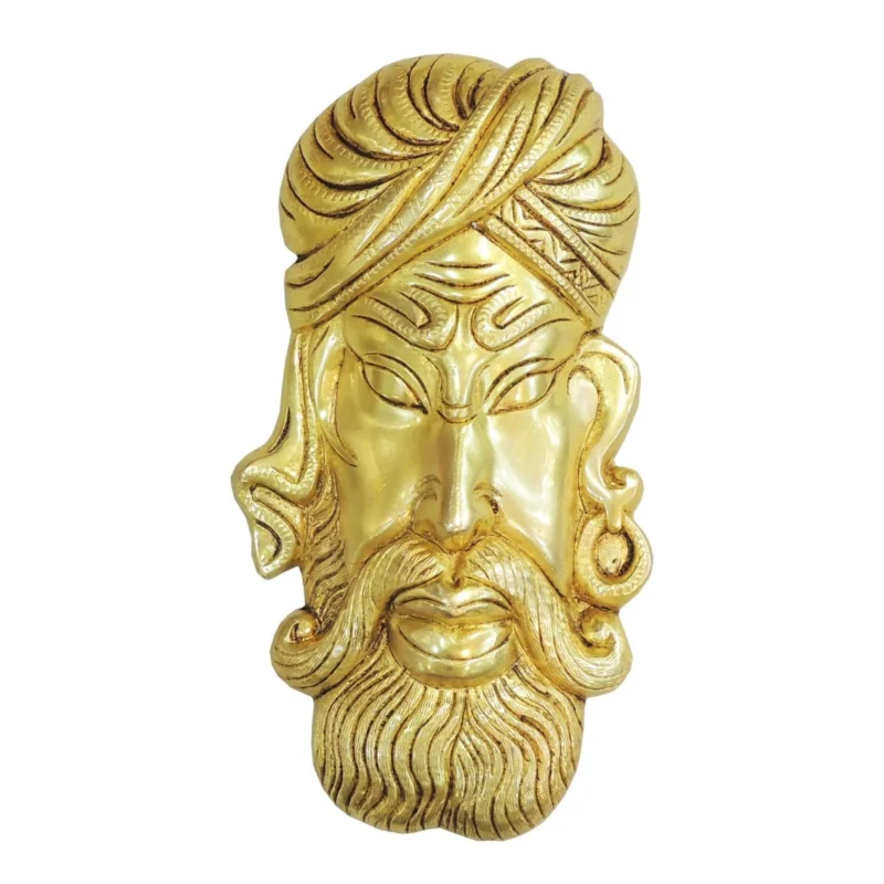 Brass Wall Hanging Plate (Gents Face), 4.5 inch