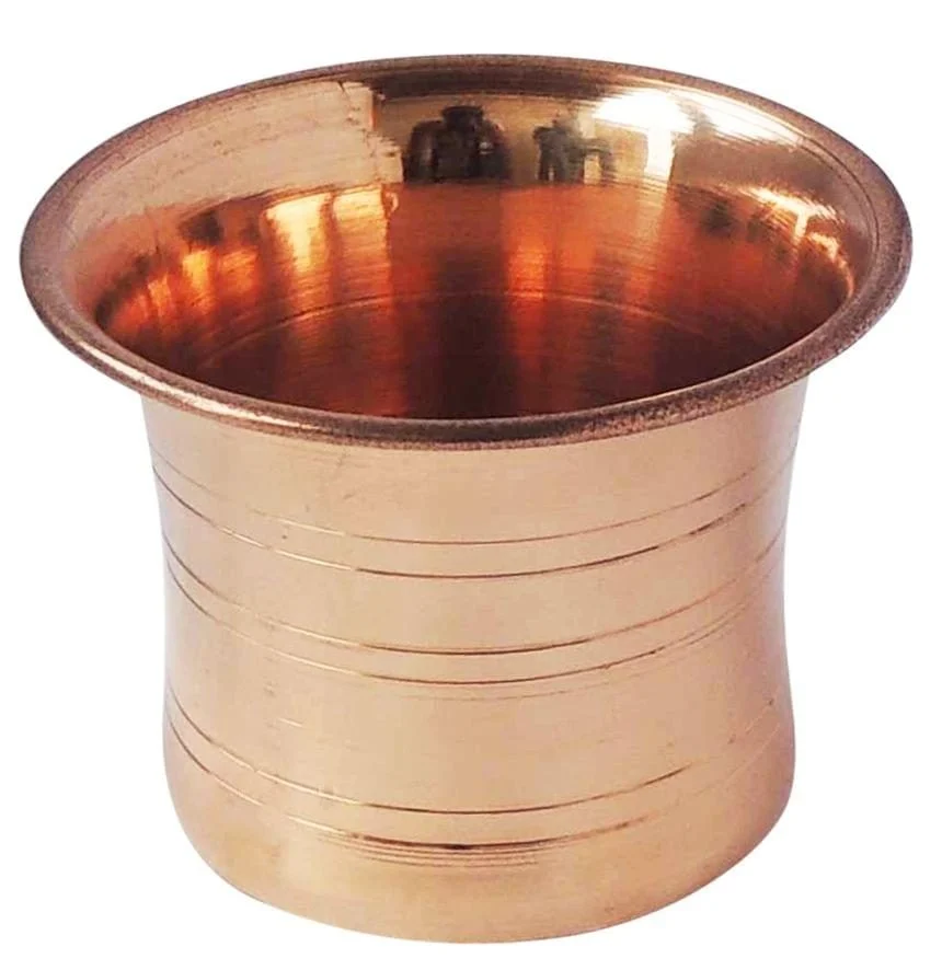 Copper Panchpatra for Pooja, 2.5 inch, Vedikcraft Moradabad