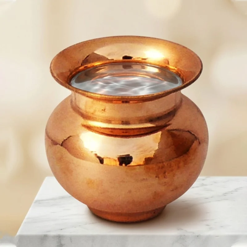 Copper Lota for Pooja, 300 ml, 3.4 inch