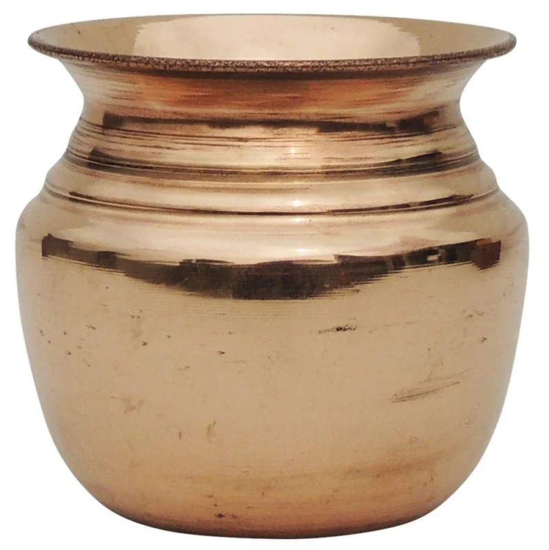 Copper Lota for Pooja, 200 ml, 3 inch (No. 4, Z188 F)
