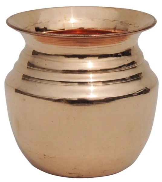 Copper Lota for Pooja, 300 ml, 3.2 inch, Vedikcraft Moradabad
