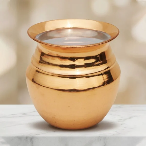 Copper Lota for Pooja, 510 ml, 4 inch, Vedikcraft Moradabad