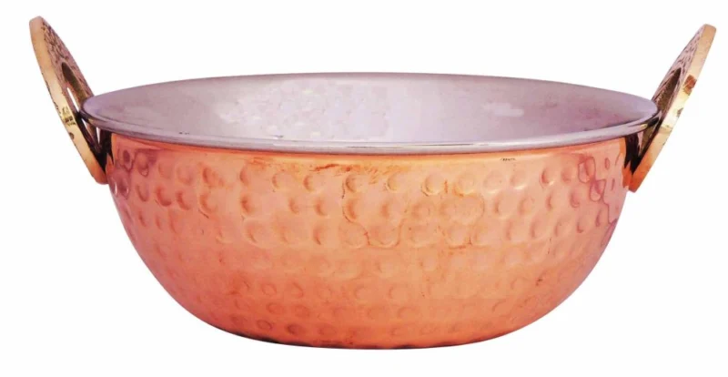 Copper Kadhai, 500 ml, 3 inch (No. 2), stainless steel