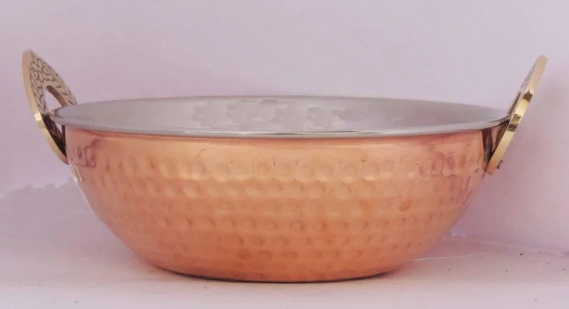 Copper Kadhai, 700 ml, 3 inch (No. 3)