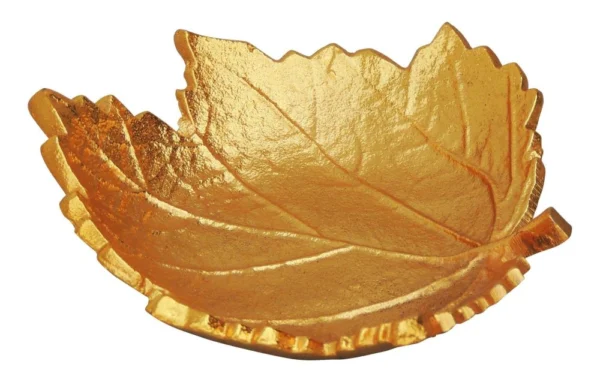 Aluminium Serving Leaf Platter, 6 inch, Vedikcraft Moradabad