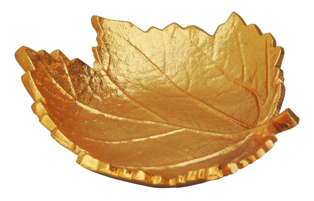 Aluminium Serving Leaf Platter, 6 inch, Vedikcraft Moradabad