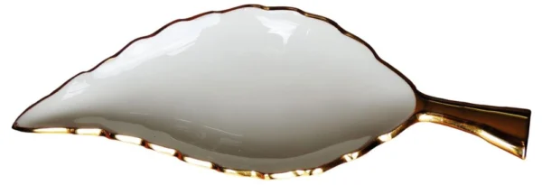 Aluminium Serving Leaf Platter (Neem), 13 inch, Vedikcraft Moradabad