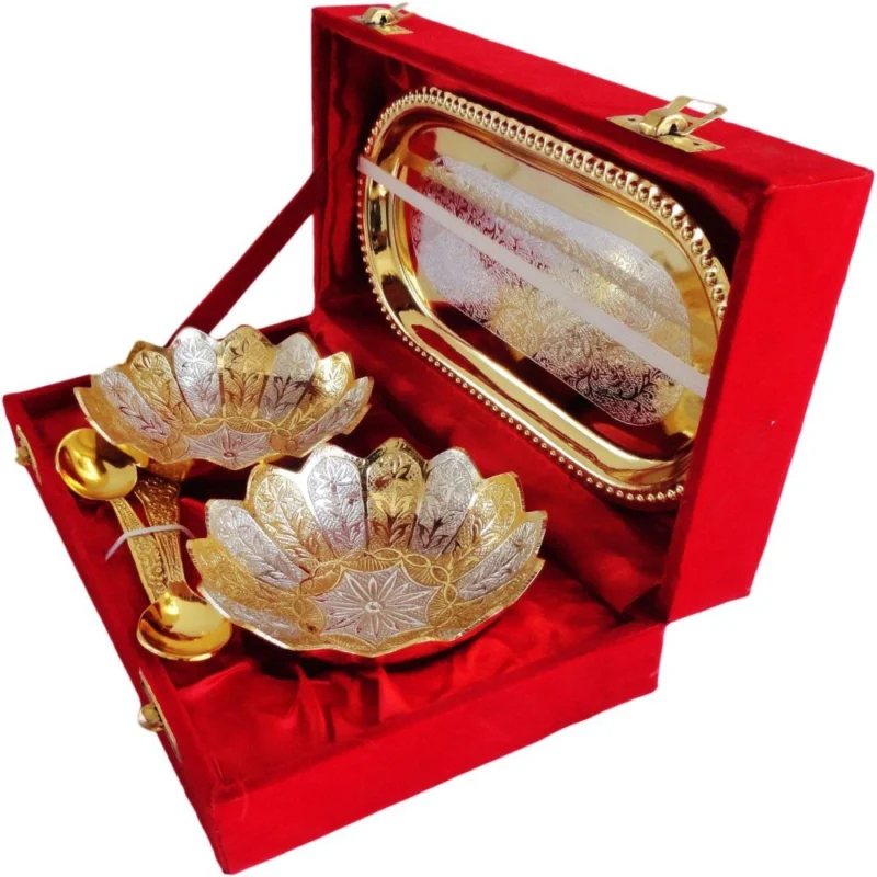 Silver Plated Brass Bowl (Two), 4 inch