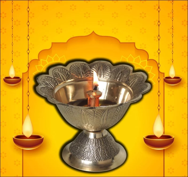 Brass Diya (Deepak) (Das Emboss) (No. 00)