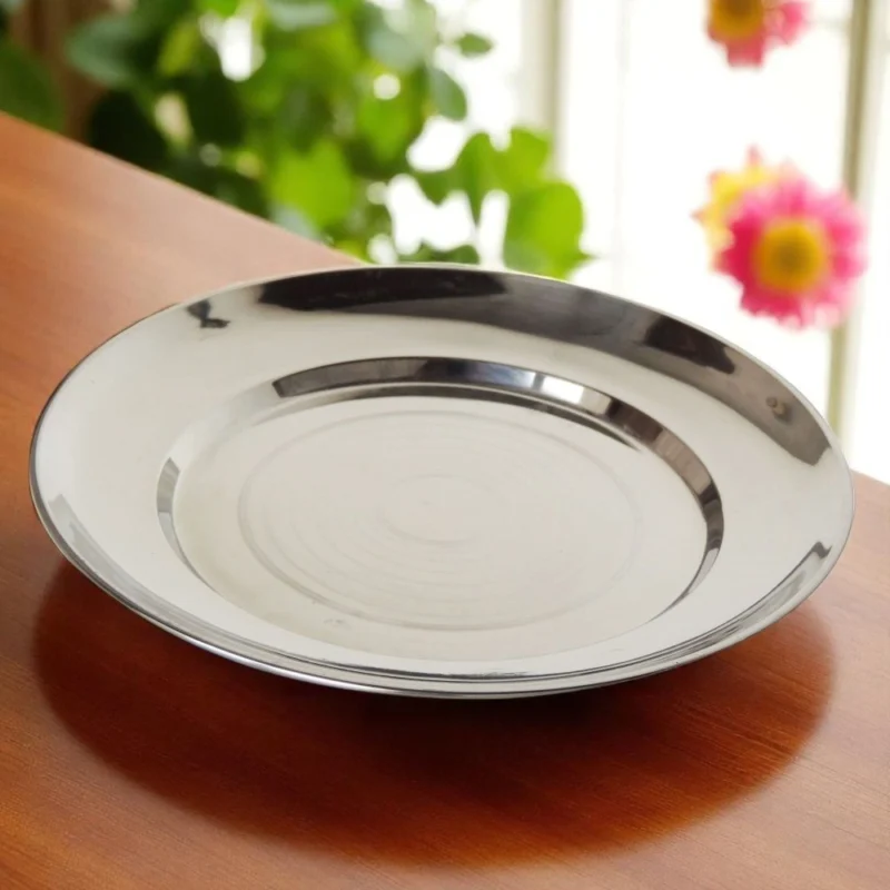 Silver Plated Brass Dinner Plate (Touch Full Gauge), 10 inch