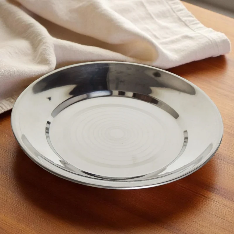 Silver Plated Brass Dinner Plate (Touch Quater Gauge), 7.1 inch