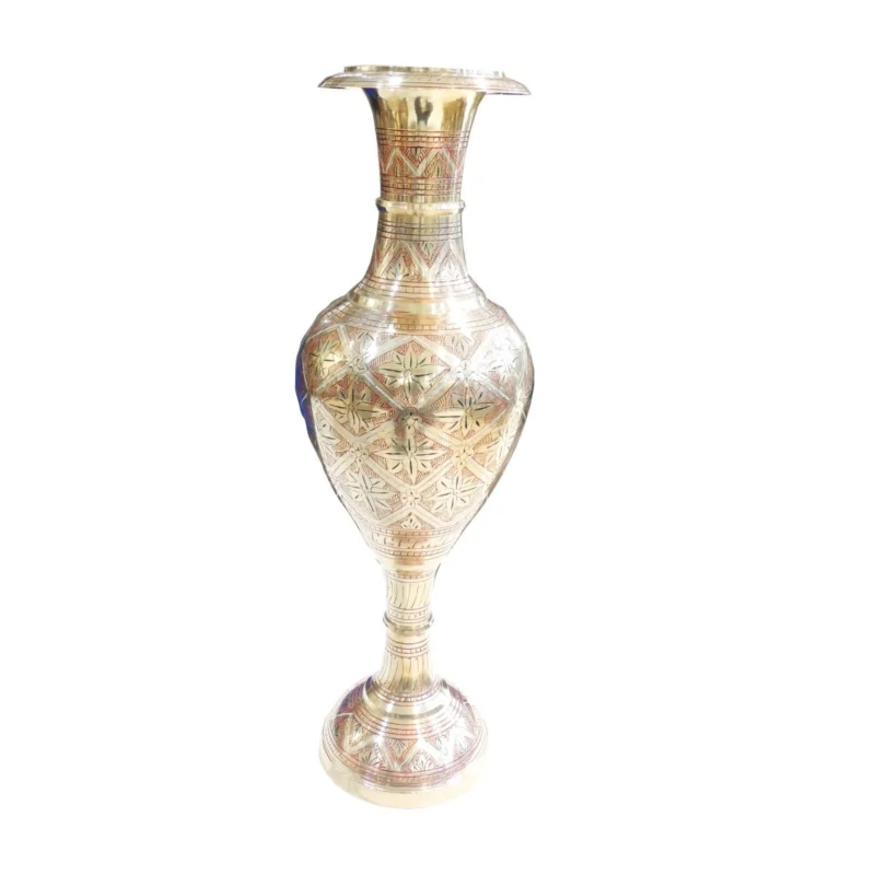 Brass Vase for Home and Garden (Medium), 23 inch, design F804-A