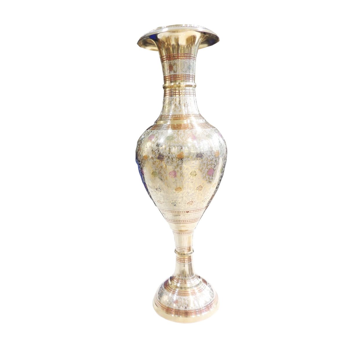 Brass Vase for Home and Garden (Medium), 23 inch, brass, Vedikcraft Moradabad